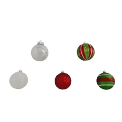 Flash Sale ✔️ Assorted Red, Green & White Plastic Round Ornaments by Ashland® 💯 -Outlet Yuletide Joy Store 10672885 3