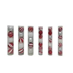 Best deal 🧨 Assorted Red & White Plastic Round Ornaments by Ashland® 🔔