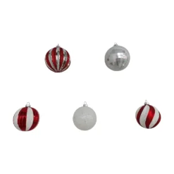 Best deal 🧨 Assorted Red & White Plastic Round Ornaments by Ashland® 🔔 -Outlet Yuletide Joy Store 10672886 3