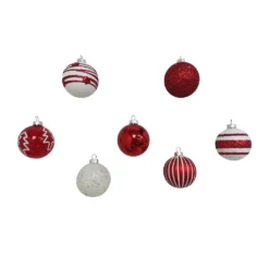 Best deal 🧨 Assorted Red & White Plastic Round Ornaments by Ashland® 🔔 -Outlet Yuletide Joy Store 10672886 5