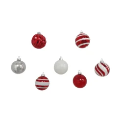 Best deal 🧨 Assorted Red & White Plastic Round Ornaments by Ashland® 🔔 -Outlet Yuletide Joy Store 10672886 6
