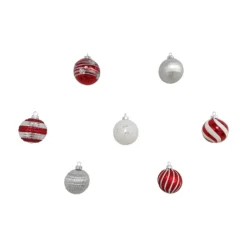 Best deal 🧨 Assorted Red & White Plastic Round Ornaments by Ashland® 🔔 -Outlet Yuletide Joy Store 10672886 7