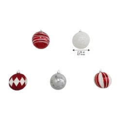 Best deal 🧨 Assorted Red & White Plastic Round Ornaments by Ashland® 🔔 -Outlet Yuletide Joy Store 10672886 8