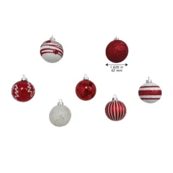 Best deal 🧨 Assorted Red & White Plastic Round Ornaments by Ashland® 🔔 -Outlet Yuletide Joy Store 10672886 9