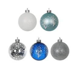 Discount 🎉 Assorted Silver & Blue Ornament Tube by Ashland® 🤩 -Outlet Yuletide Joy Store 10672887 3