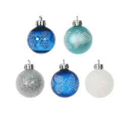 Discount 🎉 Assorted Silver & Blue Ornament Tube by Ashland® 🤩 -Outlet Yuletide Joy Store 10672887 4
