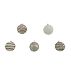Top 10 😀 Assorted Silver & White Plastic Round Ornaments by Ashland® 🌟 -Outlet Yuletide Joy Store 10672891 3
