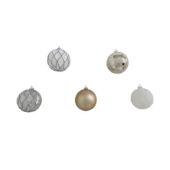 Top 10 😀 Assorted Silver & White Plastic Round Ornaments by Ashland® 🌟 -Outlet Yuletide Joy Store 10672891 4