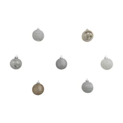 Top 10 😀 Assorted Silver & White Plastic Round Ornaments by Ashland® 🌟 -Outlet Yuletide Joy Store 10672891 6