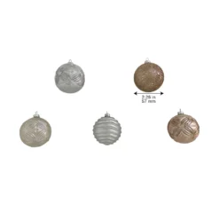 Top 10 😀 Assorted Silver & White Plastic Round Ornaments by Ashland® 🌟 -Outlet Yuletide Joy Store 10672891 8