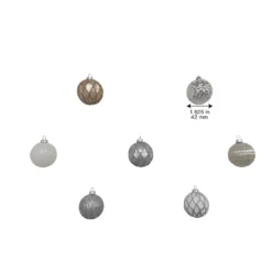 Top 10 😀 Assorted Silver & White Plastic Round Ornaments by Ashland® 🌟 -Outlet Yuletide Joy Store 10672891 9