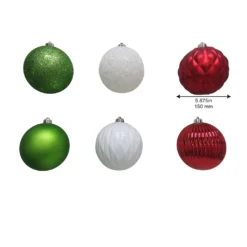 Flash Sale 😀 6ct. 6" Classic Shatterproof Ball Ornaments by Ashland® ⌛ -Outlet Yuletide Joy Store 10672898 3