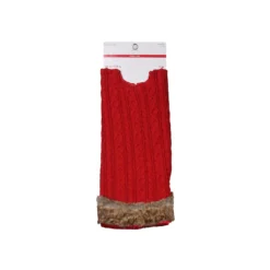 Buy 🔔 48" Red Cable Knit Tree Skirt with Brown Fur by Ashland® 🥰 -Outlet Yuletide Joy Store 10672918 2