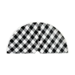 Hot Sale ✨ 48" Black & White Buffalo Check Tree 🔔 Skirt by Ashland® ✔️ -Outlet Yuletide Joy Store 10672923 3
