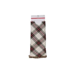 Cheap ❤️ 48" White & Red Plaid Tree 😍 Skirt with Fur by Ashland® ✔️ -Outlet Yuletide Joy Store 10672937 2