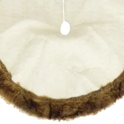 Hot Sale 🧨 48" White Cable Knit Fur Tree Skirt by Ashland® 🎉 -Outlet Yuletide Joy Store 10672950 2