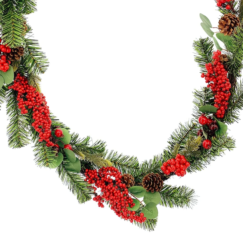 Brand new 😍 6ft. Red Berry, Pine & Eucalyptus Garland by Ashland® 👍 3 Brand new 😍 6ft. Red Berry, Pine & Eucalyptus Garland by Ashland® 👍