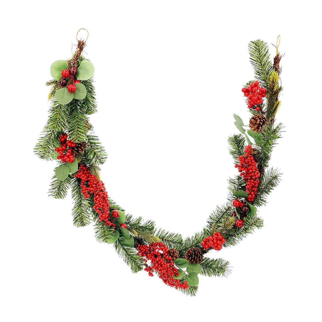 Brand new 😍 6ft. Red Berry, Pine & Eucalyptus Garland by Ashland® 👍 4 Brand new 😍 6ft. Red Berry, Pine & Eucalyptus Garland by Ashland® 👍 - Image 2