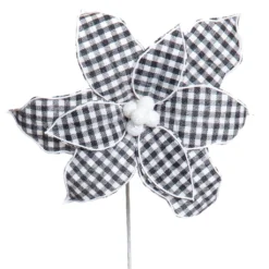 Flash Sale ❤️ Black & White Buffalo Check Poinsettia by Ashland® ✨ 6 Flash Sale ❤️ Black & White Buffalo Check Poinsettia by Ashland® ✨ -Outlet Yuletide Joy Store 10673372 2
