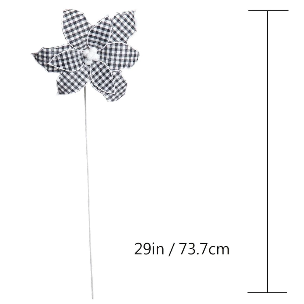 Flash Sale ❤️ Black & White Buffalo Check Poinsettia by Ashland® ✨ 5 Flash Sale ❤️ Black & White Buffalo Check Poinsettia by Ashland® ✨ - Image 3