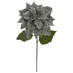 Best reviews of 🔔 Silver Glitter Poinsettia Stem by Ashland® ✨ -Outlet Yuletide Joy Store 10673375 2