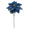 Top 10 ❤️ Navy & Gold Poinsettia Stem by Ashland® 👏 -Outlet Yuletide Joy Store 10673401 1