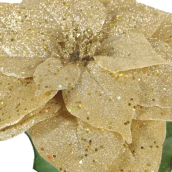 New ✨ Glitter Gold Poinsettia Stem by Ashland® ✨ -Outlet Yuletide Joy Store 10673443 2