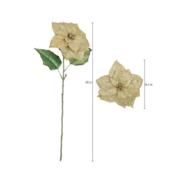 New ✨ Glitter Gold Poinsettia Stem by Ashland® ✨ -Outlet Yuletide Joy Store 10673443 3