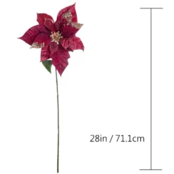 Buy 🎁 Mauve & Gold Poinsettia Stem by Ashland® 💯 -Outlet Yuletide Joy Store 10673447 3