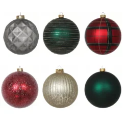 Wholesale 👍 Assorted 6ct. 4.5" Farmhouse Ball Ornament Set by Ashland® 🧨 -Outlet Yuletide Joy Store 10673664 3
