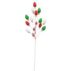 New ❤️ Red, White & Green Bulb Spray by Ashland® 🌟 -Outlet Yuletide Joy Store 10673671 3