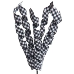 Deals 👍 Black & White Plaid Spiral Stem by Ashland® ✔️ -Outlet Yuletide Joy Store 10673919 2