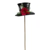 Best Sale 😉 Black Hat with Red Poinsettia Stem by Ashland® 😉 -Outlet Yuletide Joy Store 10673923 1