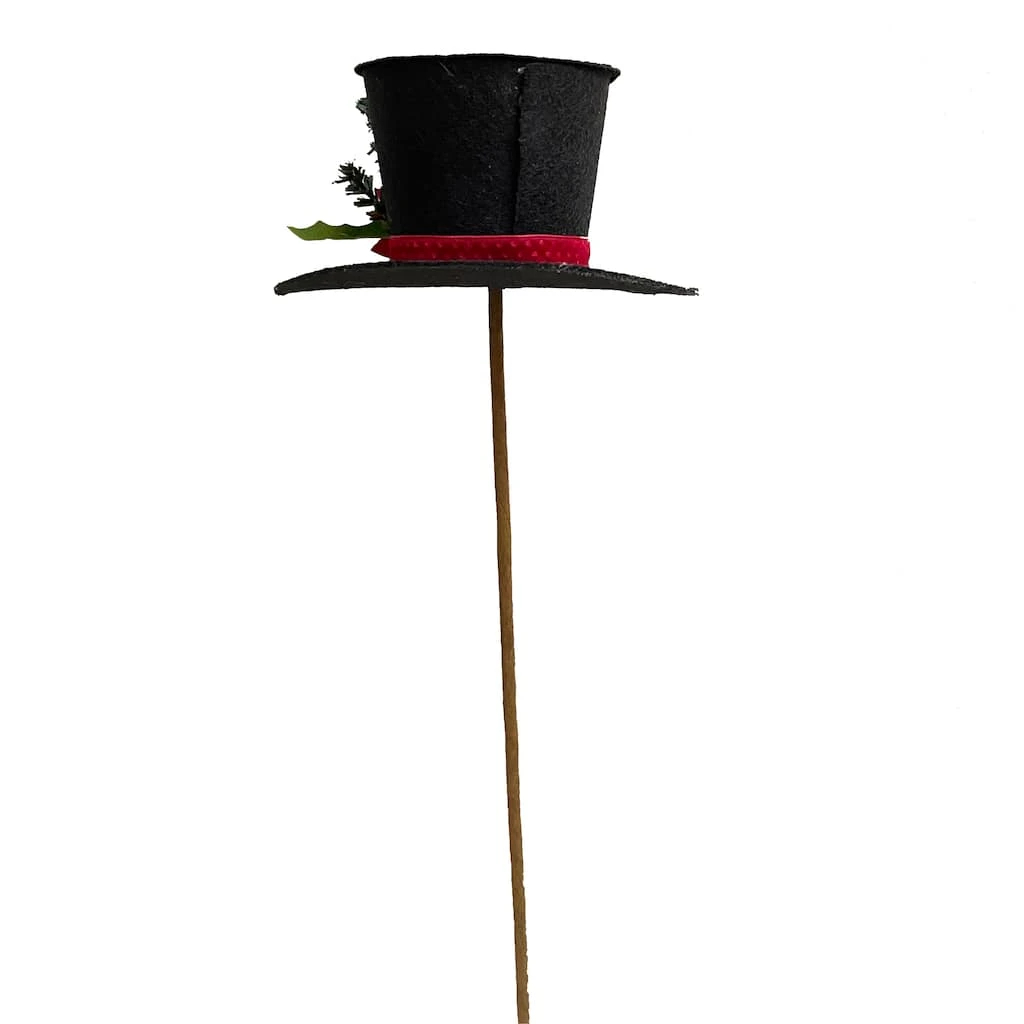 Best Sale π Black Hat with Red Poinsettia Stem by Ashland® π 4 Best Sale π Black Hat with Red Poinsettia Stem by Ashland® π - Image 2