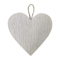 Buy 🤩 5" White Heart Ornament by Michaels ⌛