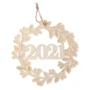 New ❤️ 5" DIY Unfinished Wood 2021 Wreath Ornament by Michaels 🌟 2 New ❤️ 5" DIY Unfinished Wood 2021 Wreath Ornament by Michaels 🌟 -Outlet Yuletide Joy Store 10674414 1
