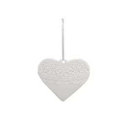 Best Sale 🎁 3.5" Ceramic Lace Heart D.I.Y. Ornament by Michaels ❤️