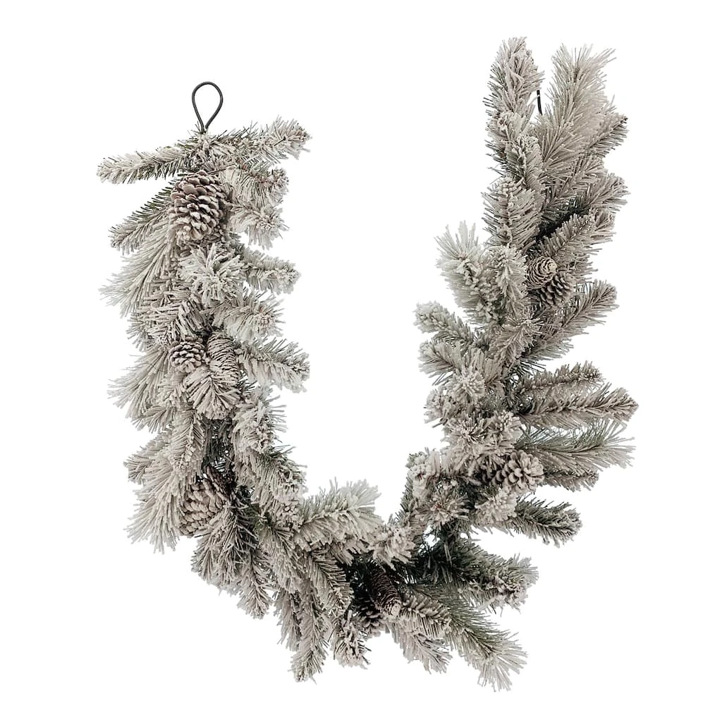Deals 👏 6ft. Snow Flocked Balsam Fir Garland by Ashland® ⭐ 4 Deals 👏 6ft. Snow Flocked Balsam Fir Garland by Ashland® ⭐ - Image 2