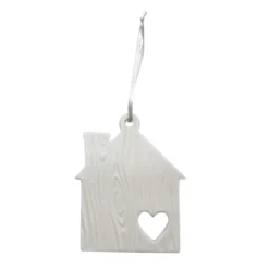 Cheapest ❤️ 4" Ceramic Heart House D.I.Y. Ornament by Michaels ⭐