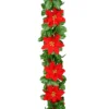 Brand new ✔️ 6ft. Red Velvet Poinsettia & Berry Chain Garland by Ashland® ⌛