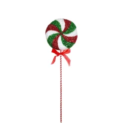 Budget ⌛ Green, Red & White Swirl Lollipop Stem by Ashland® 🛒