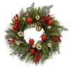 Hot Sale 🥰 24" Red & Gold Ornament, Mixed Pine & Berry Wreath by Ashland® ⭐ -Outlet Yuletide Joy Store 10674829 1