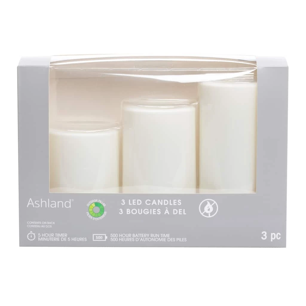 Brand new 🤩 6 Packs: 3 ct. (18 total) White LED Pillar Candles by Ashland® ✨ 8 Brand new 🤩 6 Packs: 3 ct. (18 total) White LED Pillar Candles by Ashland® ✨ - Image 6