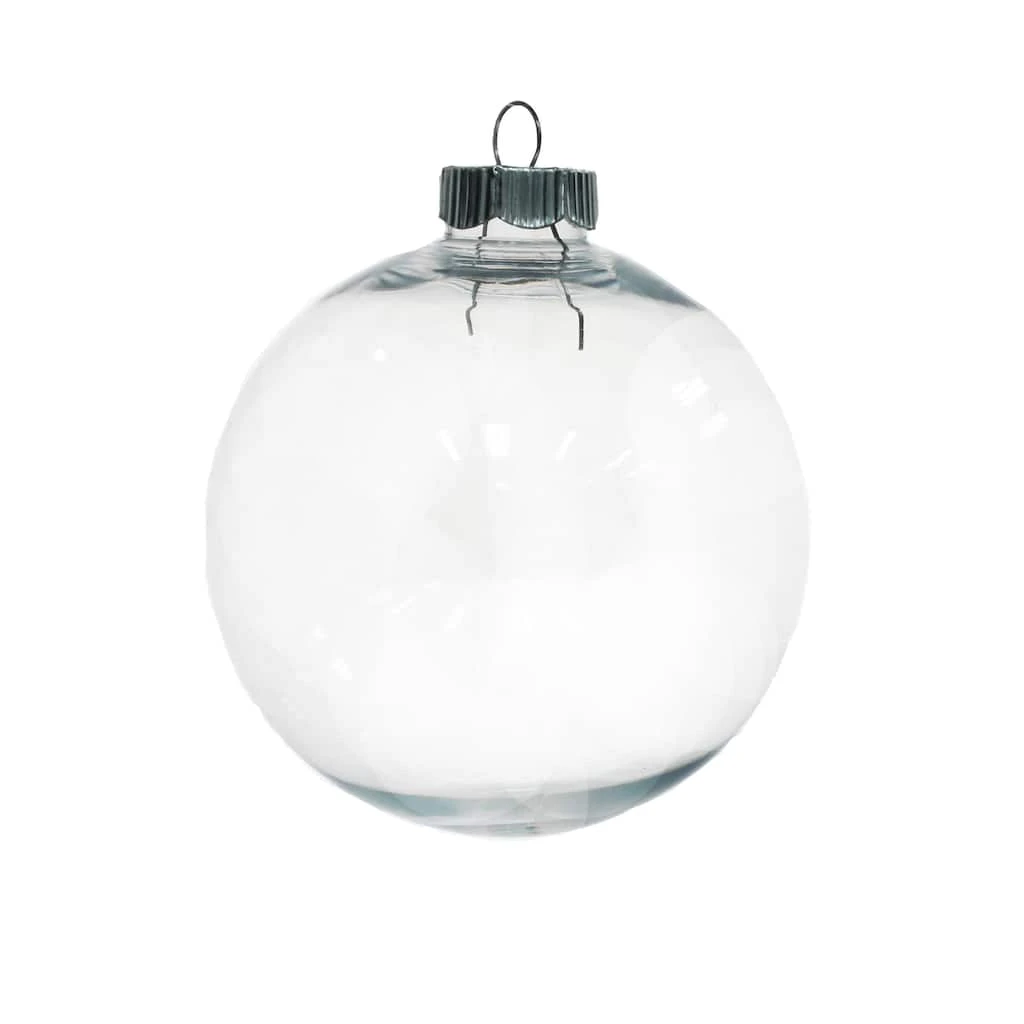 Cheap ❤️ Christmas 4" Clear Plastic Ball Ornament by Michaels 🤩 3 Cheap ❤️ Christmas 4" Clear Plastic Ball Ornament by Michaels 🤩