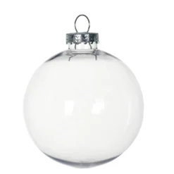 Outlet ✔️ Christmas 5" Clear Plastic Ball Ornament by Michaels 💯