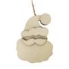 Coupon 😀 5" Unfinished Wood Layered Santa Ornament by Michaels 🎁 -Outlet Yuletide Joy Store 10675004 1