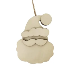 Coupon 😀 5" Unfinished Wood Layered Santa Ornament by Michaels 🎁