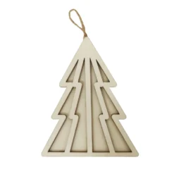 Best Sale ✨ 4.5" Unfinished Wood Layered Tree Ornament by Michaels 🎁