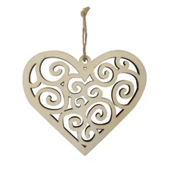 Best deal ✔️ 4.5" Unfinished Wood Heart Swirl Ornament by Michaels 🛒