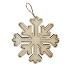 Best Sale 🤩 4.5" Unfinished Wood Layered Snowflake Ornament by Michaels ✔️